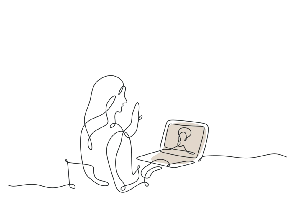 Washington DC psychologist conducting virtual therapy